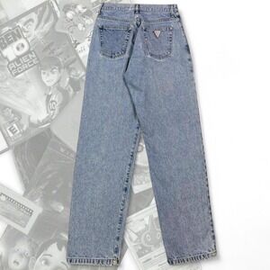 Vintage 90s Guess Jeans Retro Light Wash High Waist Mom Jeans 28